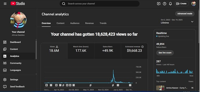 African Baddies Channel Analytics