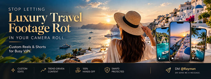Luxury Travel Reels at Sunset