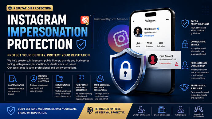 Instagram Impersonation Protection & Reputation Assistance for Public Figures and Brands