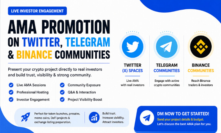 AMA PROMOTION ON TWITTER, TELEGRAM & BINANCE COMMUNITIES