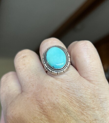 clear blue ring