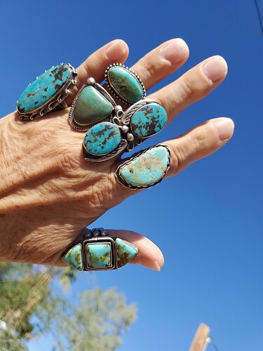 Old turquoise rings