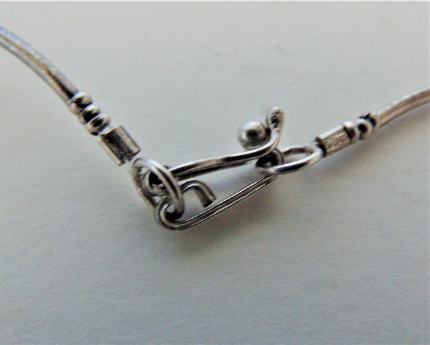 Native liquid zilver coral ketting (3)