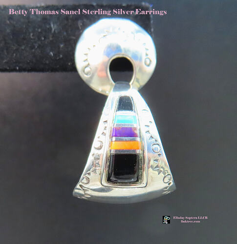 Betty Thomas Sanel Sterling SIlver earrings right