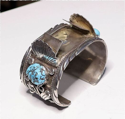 Navajo 925 silver & turquoise bracelet 4