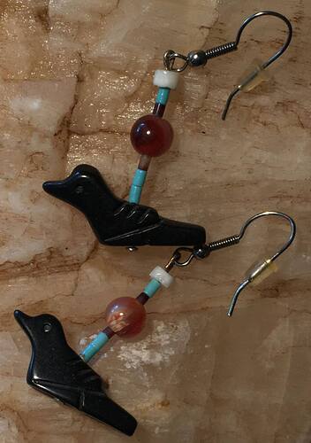 Raven earrings
