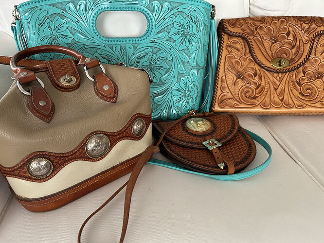 Tooled purses
