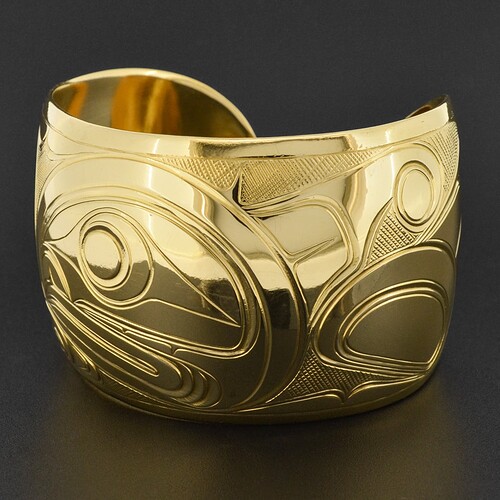 Lloyd_Wadhams_Sr_18K_gold_bracelet_Thunderbird_theme