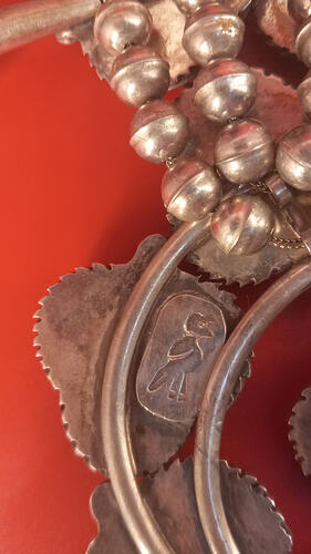 (9) P8-75 Unknown Squash Blossom Set Necklace Stamp 2