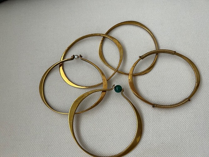 brass bangles from the Merc