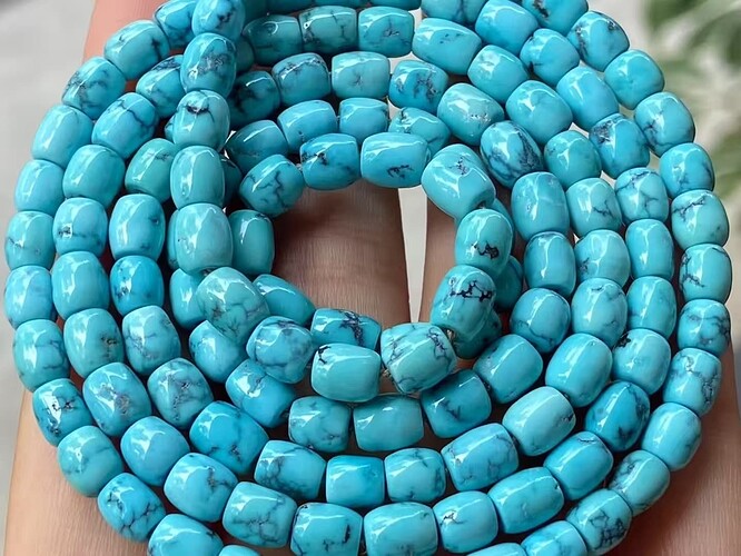cloud temple turquoise drum beads