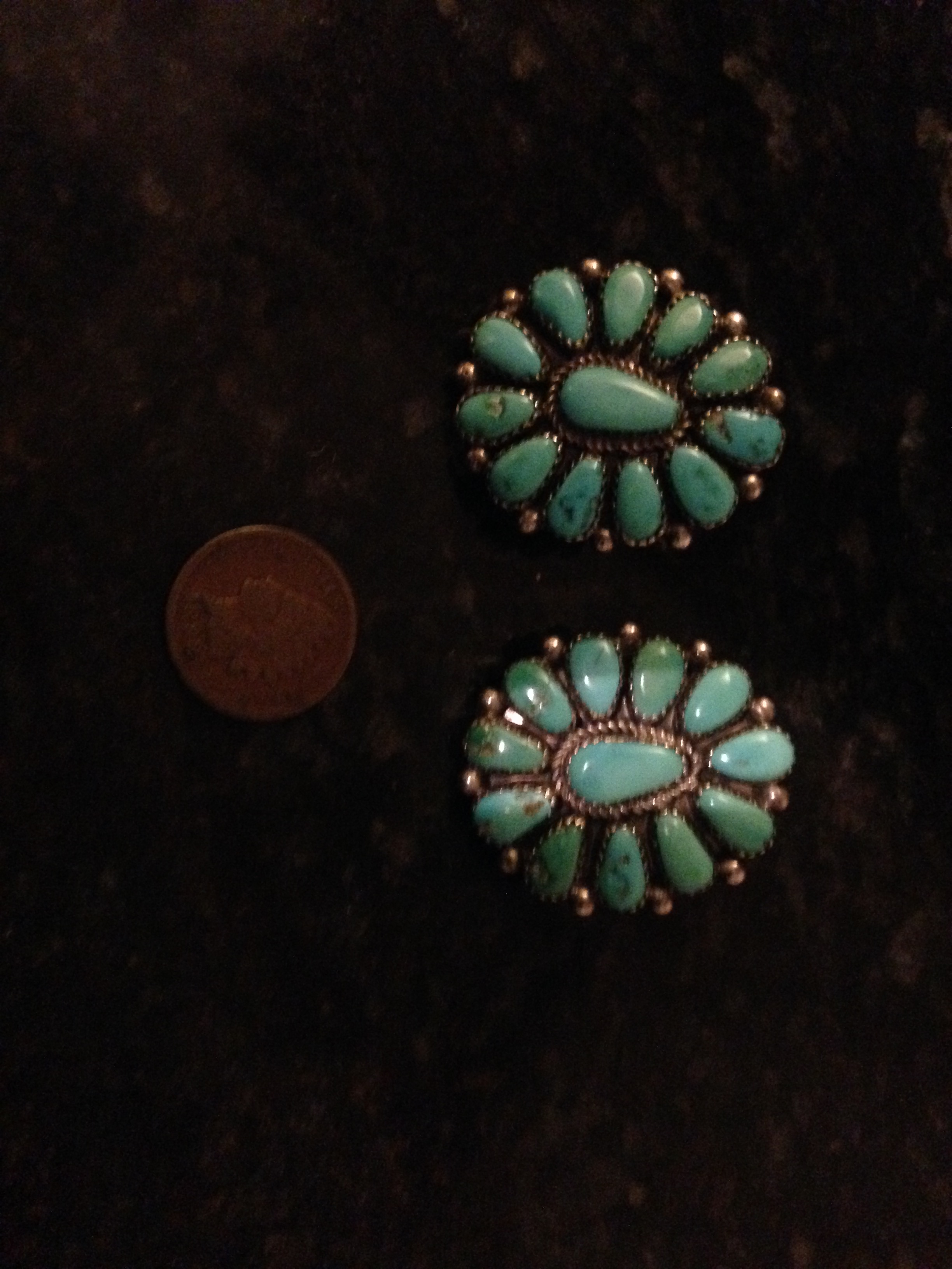 NAVAJO Juliana Williams クラスターバングル harpo Vintage Navajo Juliana Williams Petit Point Green Turquoise