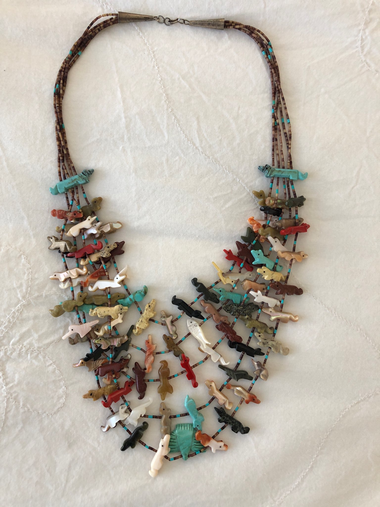 【VINTAGE HOLLYWOOD】Tropical Candy Beads Necklace Vintage Gorgeous Tropical Multi-colored Hand Beaded Necklace