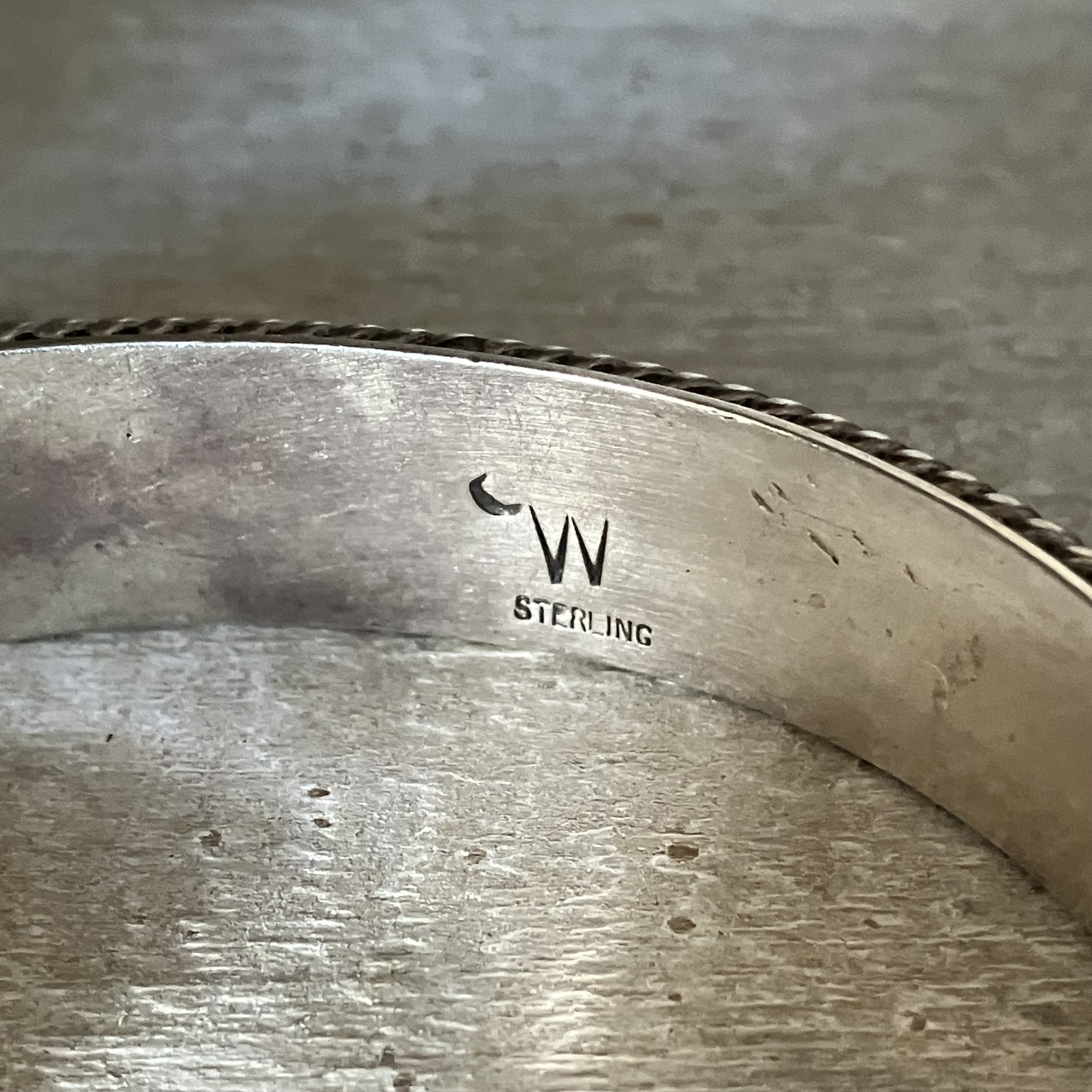 Crescent moon and W stamped Cuff - Identifying & Discovering