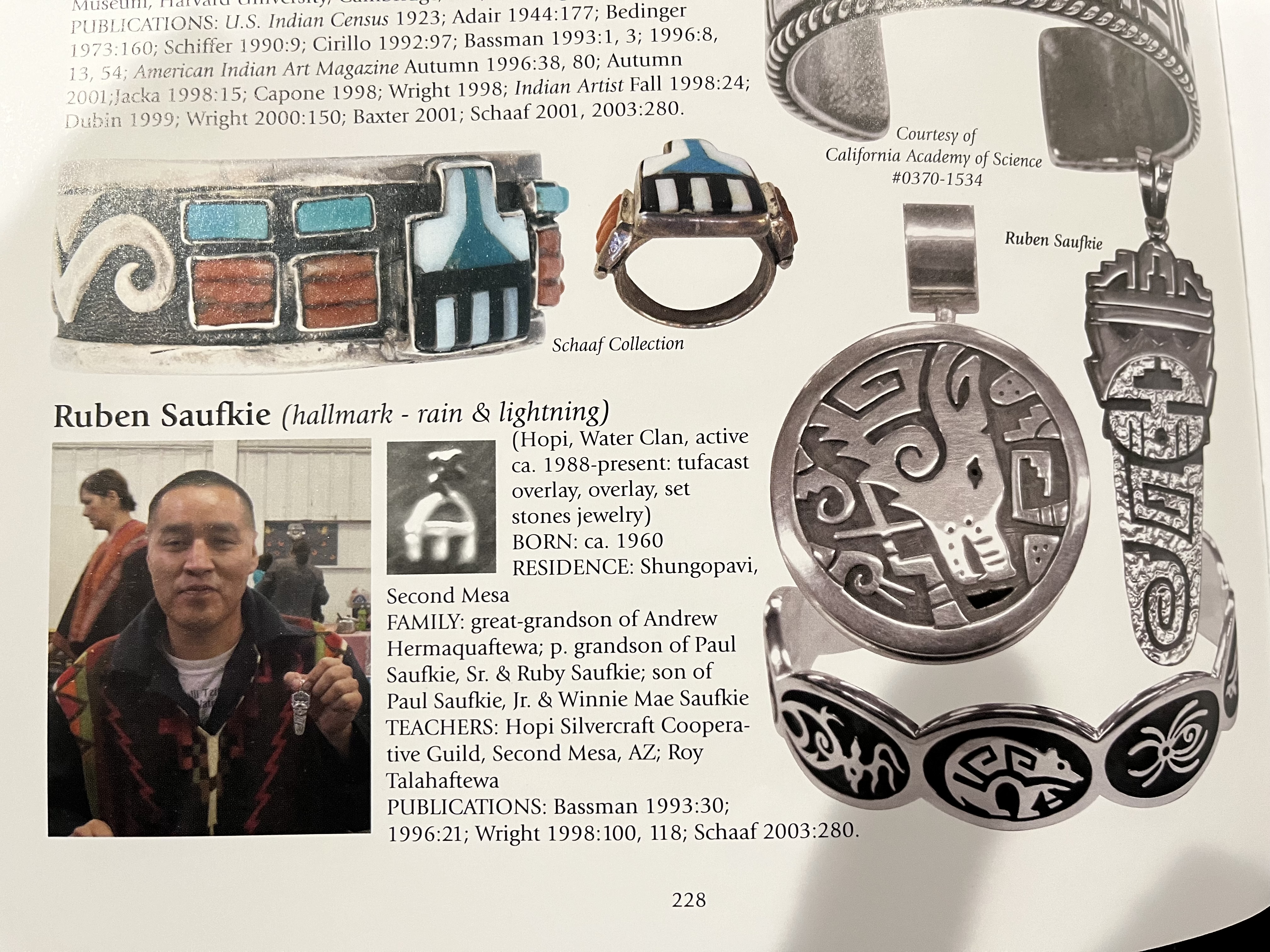 Ruben Saufkie Hopi indian jewelry インディアン Hopi Ruben Saufkie