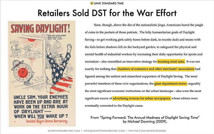 History - Retailers Sold DST for War Effort