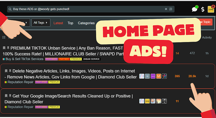 home page