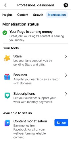 Verified Facebook Page and Content monetization