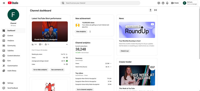 FB Facts dashboard ss