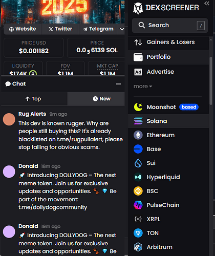 Dexscreener Chat Ex