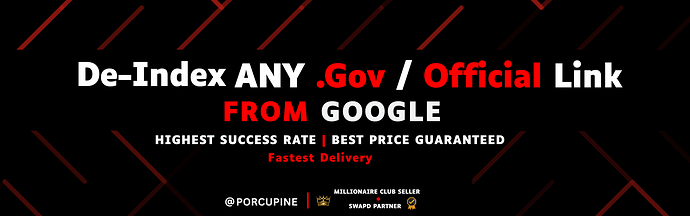 PORCUPINE GOV LINKS DEINDEX