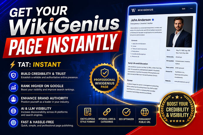 Get Your WikiGenius page with ReputeHQ