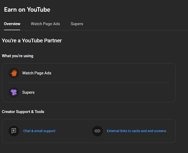 monetization page