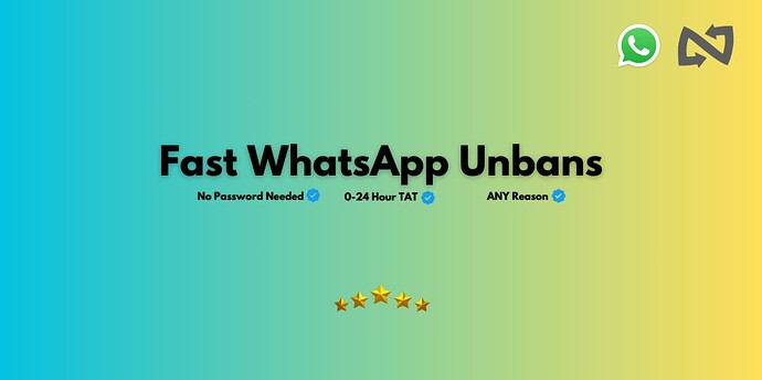 FAST WHATSAPP UNBANS!