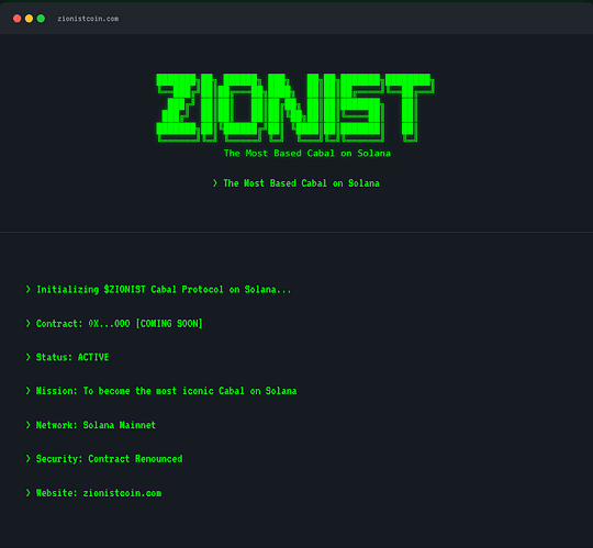 Screenshot 2025-01-12 at 10-42-21 $ZIONIST - The Most Based Solana Cabal Token zionistcoin.com