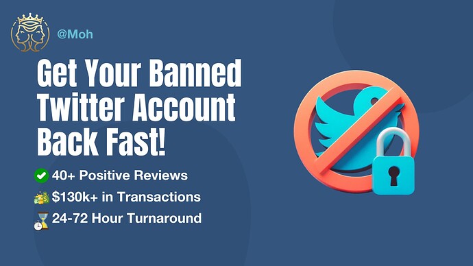 Get Your Banned Twitter Account Back Fast!