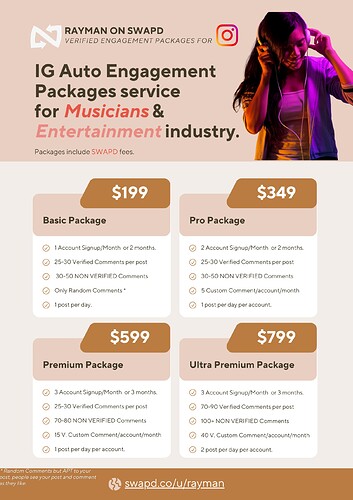 VERIFIED ENGAGEMENT PACKAGES FOR by RayMan on Swapd RayMan on Swapd