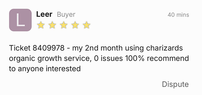 Instagram Organic Growth Testimonial