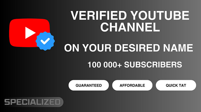 specialized youtube verified channels