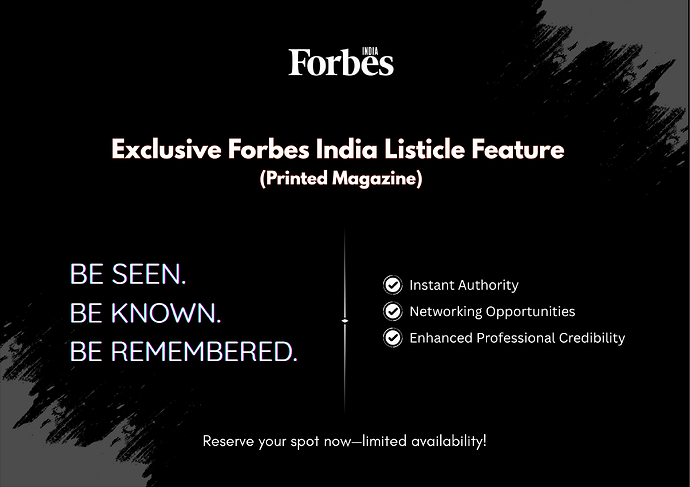 Swapd Exclusive Forbes Listicle Feature (Printed Magazine)