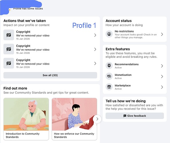 profile 1 status