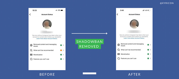 Shadowban Removed