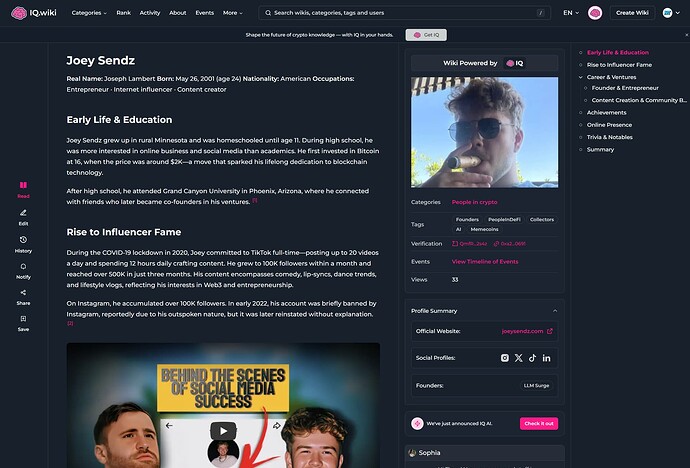 Joey-Sendz-IQ-Wiki