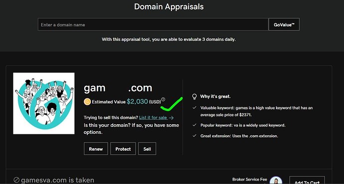 gamesva 2030 domain value Hi