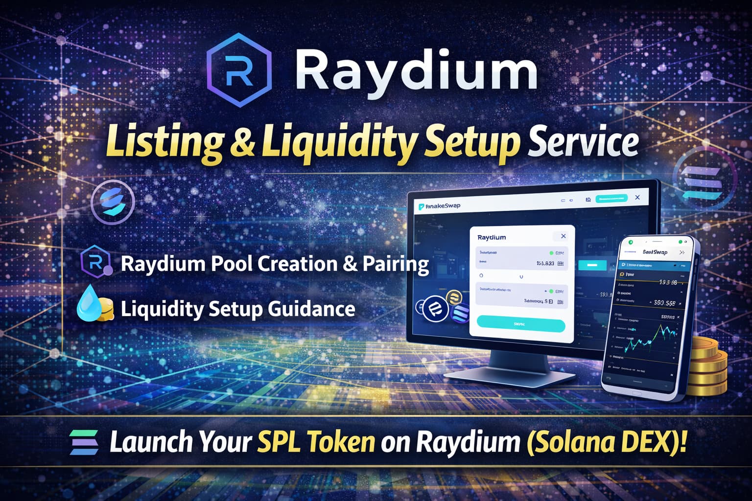 Raydium Listing & Liquidity Setup Service (Solana DEX) - Crypto Services -  SWAPD
