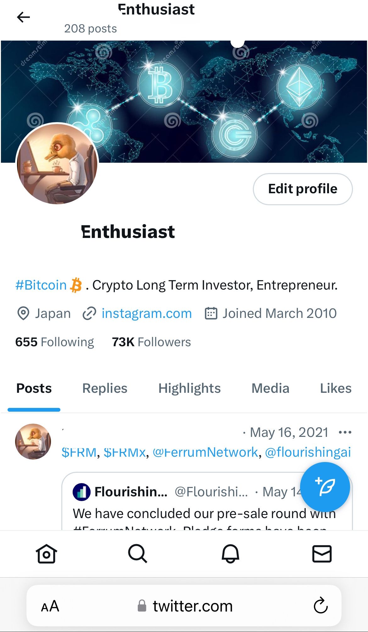 Sale 2010 date 70k followers crypto twitter account - Twitter (X.com)  Accounts - SWAPD