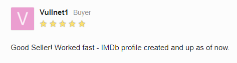 IMDb transaction proof